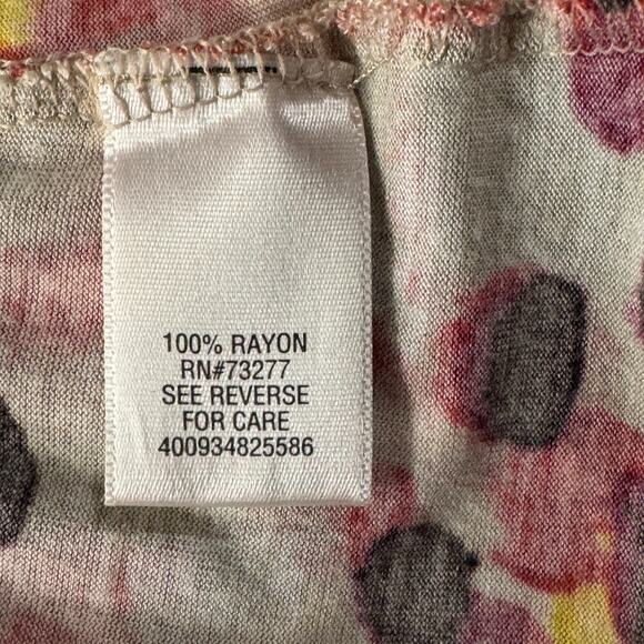 Simply Vera Vera Wang Large Top Abstract V-Neck Long Sleeve Stretch Lightweight - Picture 7 of 8